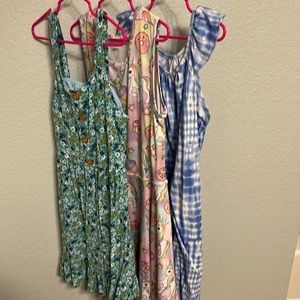 Lot of 3 Girls Sleeveless Dresses